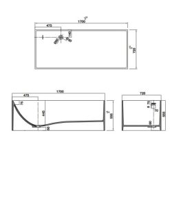 Bồn tắm đặt sàn HVN8019 588.87.612 - 6 Bồn tắm đặt sàn HVN8019 588.87.612 - 5