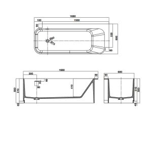 Bồn tắm đặt sàn HVN8018 588.87.610 - 5