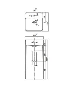 Chậu đặt sàn HVN3002 588.87.400 - 6 Chậu đặt sàn HVN3002 588.87.400 - 5