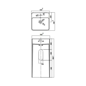 Chậu đặt sàn HVN3002 588.87.400 - 5