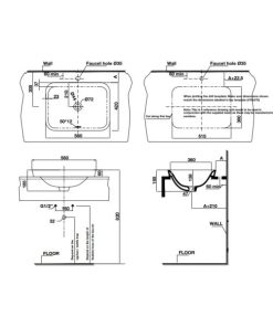 Chậu sứ vành nổi Sapporo 560 588.79.010 - 5