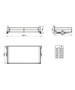 Kệ để xoong nồi Hafele Kosmo 600mm 549.08.864 - 10 Kệ để xoong nồi Hafele Kosmo 600mm 549.08.864 - 9