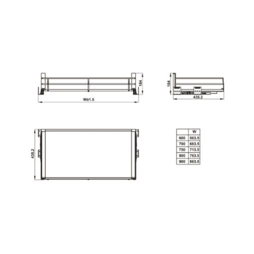 Kệ để xoong nồi Hafele Kosmo 600mm 549.08.864 - 3