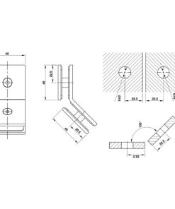 Kẹp kính-kính 135 độ BAUMA 981.77.959 - 5