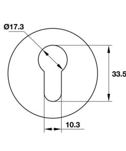 Nắp che ruột khoá Häfele màu đen mờ 903.52.907 - 6 Nắp che ruột khoá Häfele màu đen mờ 903.52.907 - 5