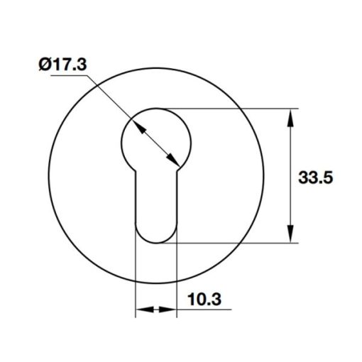Nắp che ruột khoá Häfele màu đen mờ 903.52.907 - 3