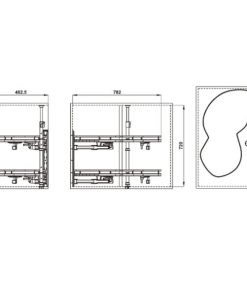 Rổ kéo góc OLLA MOVE 900mm mở phải Hafele 541.01.804 - 9