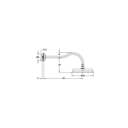 Sen đầu gắn tường Kyoto màu đen 589.35.098 - 3
