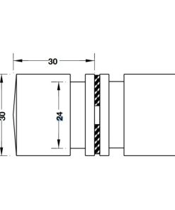 Tay nắm cho cửa kính màu Chrome bóng Hafele 981.71.132 - 5