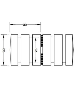 Tay nắm cho cửa kính màu Chrome bóng Hafele 981.71.142 - 6 Tay nắm cho cửa kính màu Chrome bóng Hafele 981.71.142 - 5