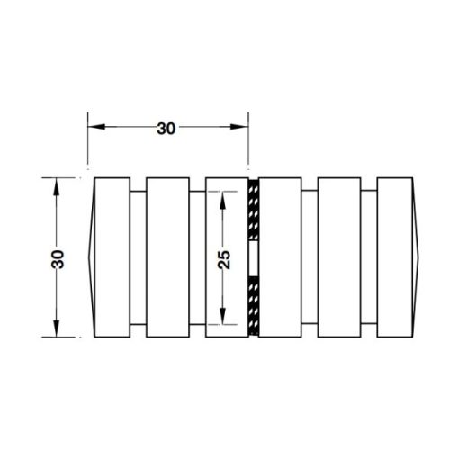 Tay nắm cho cửa kính màu Chrome bóng Hafele 981.71.142 - 3
