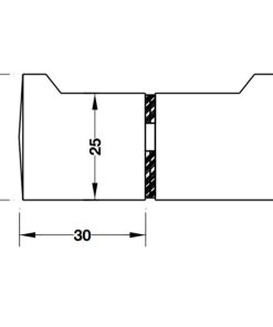 Tay nắm cho cửa kính màu Chrome bóng Hafele 981.71.162 - 5
