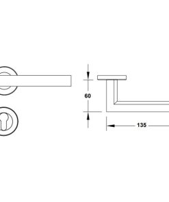 Tay nắm gạt có nắp che Inox 316 Hafele 903.99.724 - 6 Tay nắm gạt có nắp che Inox 316 Hafele 903.99.724 - 5
