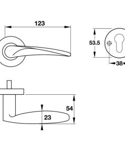 Tay nắm gạt có nắp che màu đồng rêu Inox 304 Hafele 903.99.790 - 5