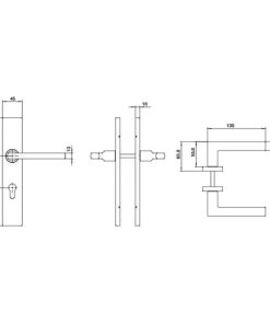Tay nắm gạt đế dài Hafele 903.99.819 - 5