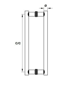 Tay nắm kéo chữ H L1200mm Inox 316 Hafele 903.01.846 - 5