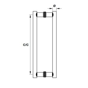 Tay nắm kéo chữ H L1200mm Inox 316 Hafele 903.01.846 - 5