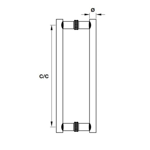 Tay nắm kéo chữ H L1200mm Inox 316 Hafele 903.01.846 - 3