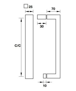 Tay nắm kéo phòng tắm kính 500mm Hafele 903.11.562 - 6 Tay nắm kéo phòng tắm kính 500mm Hafele 903.11.562 - 5