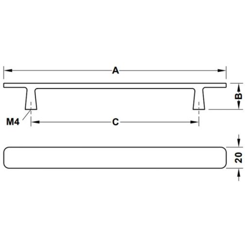 Tay nắm tủ Hafele màu mạ niken đen mờ 181mm 106.69.190 - 3