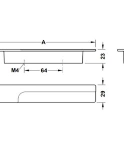Tay nắm tủ Hafele màu mạ thiếc xám tối 173mm 106.70.241 - 5