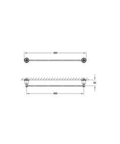 Thanh treo khăn đơn Kyoto 600 580.57.011 - 5