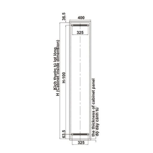 Tủ đồ khô 6 tầng KARA PULL 400mm Hafele 595.80.803 - 7