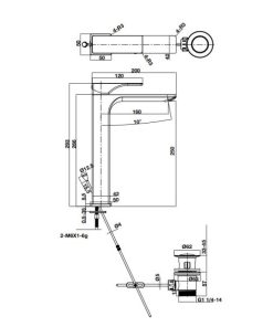 Vòi trộn REGAL 250 có bộ xả kéo 589.78.001 - 6 Vòi trộn REGAL 250 có bộ xả kéo 589.78.001 - 5