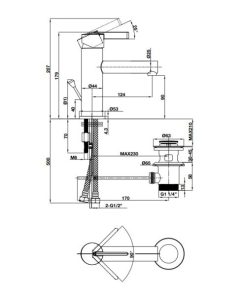 Vòi trộn ROOTS 90 có bộ xả kéo HAFELE 589.15.150 - 6 Vòi trộn ROOTS 90 có bộ xả kéo HAFELE 589.15.150 - 5