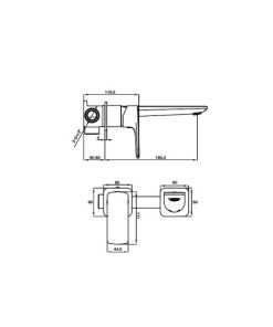 Vòi trộn gắn tường Kobe 250 chrome 589.15.004 - 6 Vòi trộn gắn tường Kobe 250 chrome 589.15.004 - 5