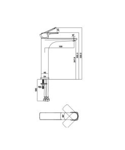 Vòi trộn Kobe 240 chrome 589.15.002 - 6 Vòi trộn Kobe 240 chrome 589.15.002 - 5