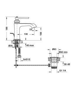 Vòi trộn Kyoto 100 589.35.000 - 6 Vòi trộn Kyoto 100 589.35.000 - 5