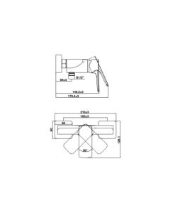 Bộ trộn nổi 1 đường nước Kobe chrome 589.15.006 - 6 Bộ trộn nổi 1 đường nước Kobe chrome 589.15.006 - 5