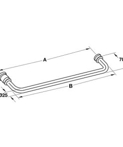 Tay nắm kéo phòng tắm kính 450mm Hafele 903.12.371 - 5