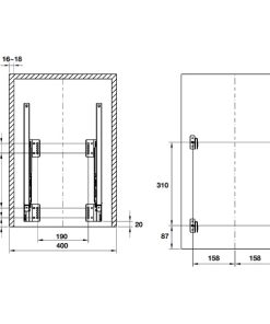 Thùng rác gắn cánh VIOLA Hafele 503.48.505 - 7