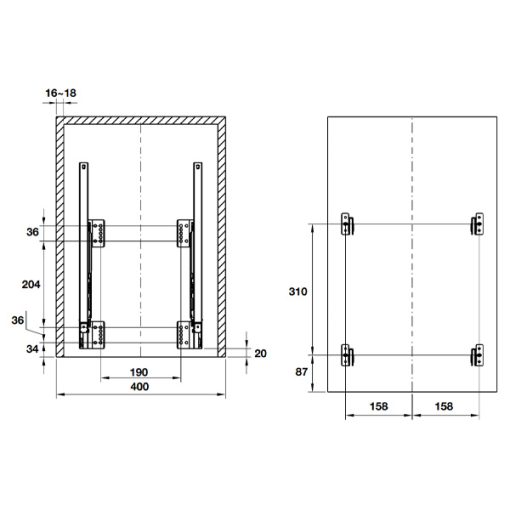 Thùng rác gắn cánh VIOLA Hafele 503.48.505 - 3