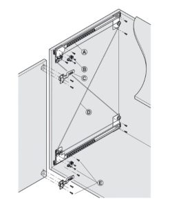 Bộ phụ kiện cửa trượt xoay cho cửa 1 cánh Hafele 408.25.340 - 6 Bộ phụ kiện cửa trượt xoay cho cửa 1 cánh Hafele 408.25.340 - 5