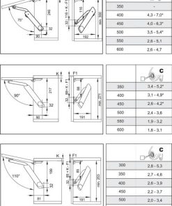 Tay nâng 1 cánh Hafele FLAP H1.5 – Lắp phải 493.05.346 - 8 Tay nâng 1 cánh Hafele FLAP H1.5 – Lắp phải 493.05.346 - 7