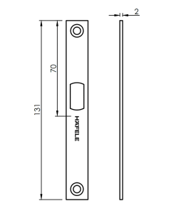 Bas tường cho cửa mở xoay Hafele 981.59.040 - 6 Bas tường cho cửa mở xoay Hafele 981.59.040 - 5