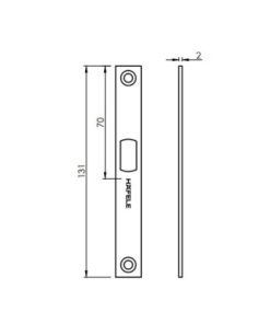 Bas tường cho cửa mở xoay Hafele 981.59.040