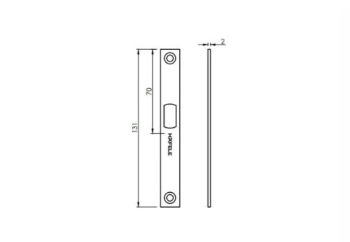 Bas tường cho cửa mở xoay Hafele 981.59.040 - 1