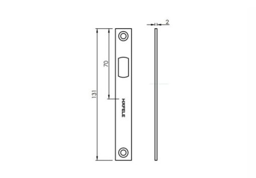 Bas tường cho cửa mở trượt Hafele 981.59.070 - 1
