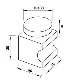 Tay nắm cho cửa kính Hafele 981.71.173 - 6 Tay nắm cho cửa kính Hafele 981.71.173 - 5