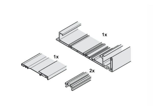 Ray cho cửa trượt bằng mặt rộng 1731-2530 mm Hafele 406.11.680