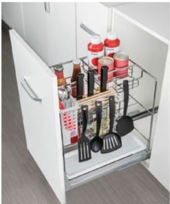 Rổ kéo để gia vị dao muỗng nĩa Häfele 300mm 549.34.053