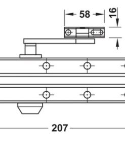Cùi chỏ hơi Hafele 80kg không dừng 931.84.629 - 9