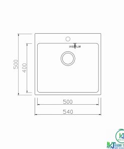 CHẬU RỬA CHÉN BÁT KONOX TOPMOUNT UNICO 5450 - 7