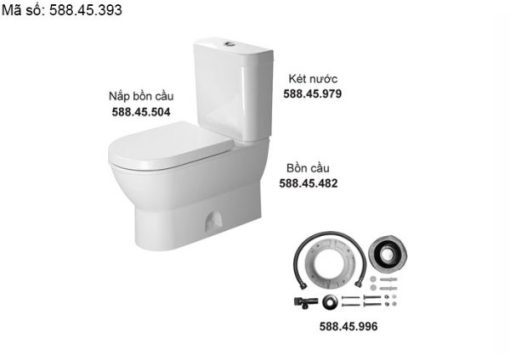 Bồn cầu hai khối Duravit 588.45.393 - 1