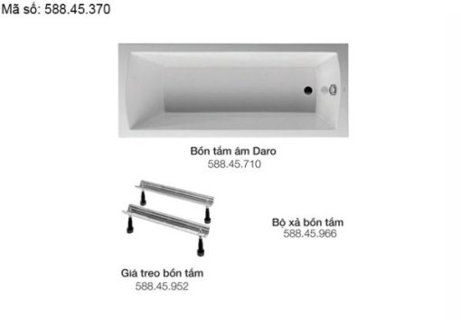 Bồn tắm lắp âm Duravit Daro 1700x700mm 588.45.370 - 1