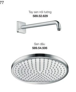 Trọn bộ sen đầu gắn tường Hansgrohe 589.52.677